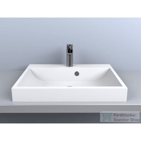 Lunart Atty 600 59,7x41,8 cm-es beépíthető öntöttmárvány mosdó,matt fehér 5999123005649