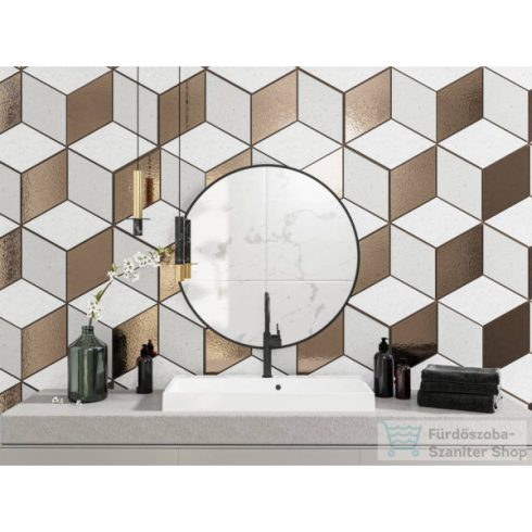 Lunart Atty 900 89,7x41,7 cm-es beépíthető öntöttmárvány mosdó,fényes fehér 5999123005755