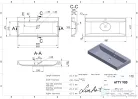 Lunart Atty 900 89,7x41,7 cm-es beépíthető öntöttmárvány mosdó,fekete kvarc 5999123005779