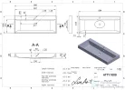 Lunart Atty 1000 99,4x41,8 cm-es beépíthető öntöttmárvány mosdó,szürke kvarc 5999123005823