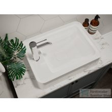   Lunart Jaxon 380 51,9x38 cm-es pultra ültethető öntöttmárvány mosdó túlfolyó nélkül,fényes fehér 5999123006073
