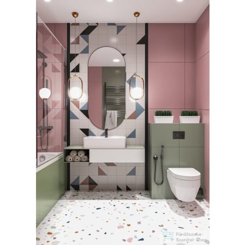 Lunart Jaxon 600 60x45 cm-es pultra ültethető öntöttmárvány mosdó túlfolyó nélkül,fényes fehér 5999123006097