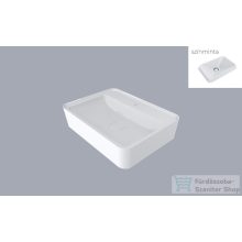   Lunart Jaxon 600 60x45 cm-es pultra ültethető öntöttmárvány mosdó túlfolyó nélkül,matt fehér 5999123006103