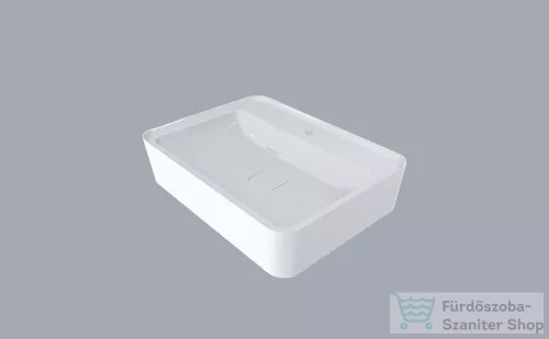 Lunart Jaxon 600 60x45 cm-es pultra ültethető öntöttmárvány mosdó túlfolyó nélkül,matt fehér 5999123006103