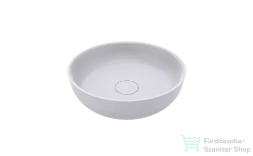 Lunart Luke 40 cm-es pultra ültethető öntöttmárvány mosdó csaplyuk és túlfolyó nélkül,matt fehér 5999123006127