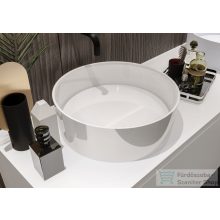   Lunart Ava 45 cm-es pultra ültethető öntöttmárvány mosdó csaplyuk és túlfolyó nélkül,fényes fehér 5999123006158