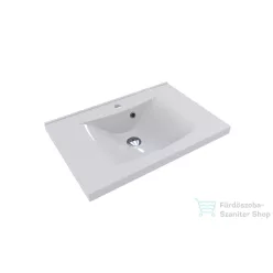   Lunart Cora 700 70x47,5 cm-es beépíthető öntöttmárvány mosdó,fényes fehér 5999123006196