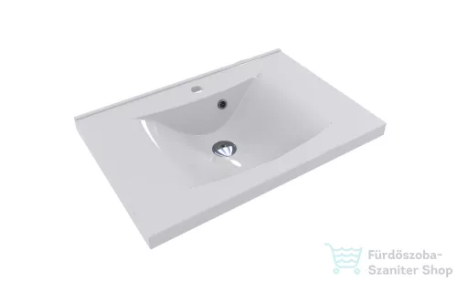 Lunart Cora 700 70x47,5 cm-es beépíthető öntöttmárvány mosdó,fényes fehér 5999123006196