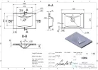 Lunart Cora 700 70x47,5 cm-es beépíthető öntöttmárvány mosdó,fényes fehér 5999123006196