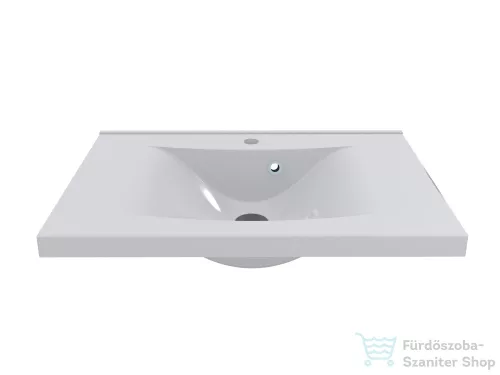Lunart Cora 700 70x47,5 cm-es beépíthető öntöttmárvány mosdó,fényes fehér 5999123006196