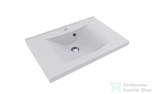 Lunart Cora 700 70x47,5 cm-es beépíthető öntöttmárvány mosdó,matt fehér 5999123006202