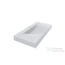   Lunart Kelly 1000 100x48 cm-es pultra ültethető öntöttmárvány mosdó túlfolyó nélkül,matt fehér 5999123006240