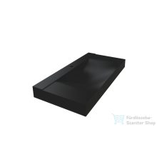   Lunart Kelly 1000 100x48 cm-es pultra ültethető öntöttmárvány mosdó túlfolyó nélkül,fekete kvarc 5999123006257
