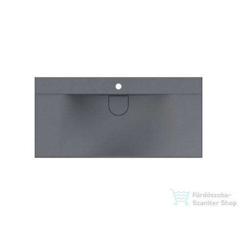 Lunart Kelly 1000 100x48 cm-es pultra ültethető öntöttmárvány mosdó túlfolyó nélkül,szürke kvarc 5999123006264