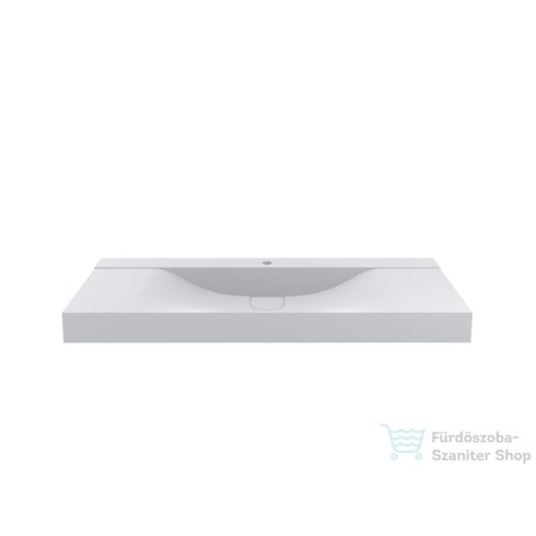 Lunart Kelly 1200 120x48 cm-es pultra ültethető öntöttmárvány mosdó túlfolyó nélkül,matt fehér 5999123006288