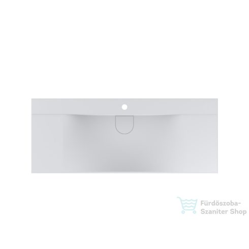 Lunart Kelly 1200 120x48 cm-es pultra ültethető öntöttmárvány mosdó túlfolyó nélkül,matt fehér 5999123006288