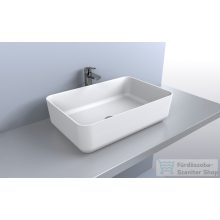   Lunart Hope 60x40 cm-es pultra ültethető öntöttmárvány mosdó csaplyuk és túlfolyó nélkül,fényes fehér 5999123006318