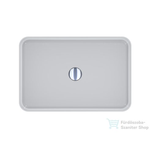 Lunart Hope 60x40 cm-es pultra ültethető öntöttmárvány mosdó csaplyuk és túlfolyó nélkül,fényes fehér 5999123006318