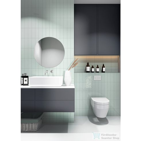 Lunart Hope 60x40 cm-es pultra ültethető öntöttmárvány mosdó csaplyuk és túlfolyó nélkül,matt fehér 5999123006325