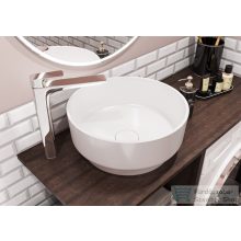   Lunart Scarlett 420 42 cm-es pultra ültethető öntöttmárvány mosdó csaplyuk és túlfolyó nélkül,fényes fehér 5999123006356