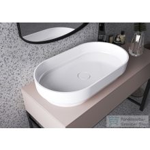   Lunart Scarlett 750 75x42 cm-es pultra ültethető öntöttmárvány mosdó csaplyuk és túlfolyó nélkül,fényes fehér 5999123006394