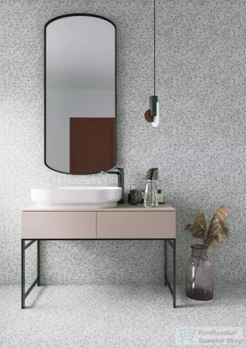 Lunart Scarlett 750 75x42 cm-es pultra ültethető öntöttmárvány mosdó csaplyuk és túlfolyó nélkül,matt fehér 5999123006400