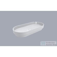   Lunart Scarlett 900 90x42 cm-es pultra ültethető öntöttmárvány mosdó csaplyuk és túlfolyó nélkül,fényes fehér 5999123006431