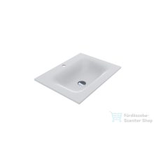   Lunart Timo 600 60x45 cm-es beépíthető öntöttmárvány mosdó túlfolyó nélkül,matt fehér 5999123006608