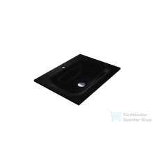  Lunart Timo 600 60x45 cm-es beépíthető öntöttmárvány mosdó túlfolyó nélkül,fekete kvarc 5999123006615