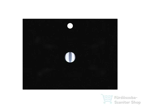 Lunart Timo 600 60x45 cm-es beépíthető öntöttmárvány mosdó túlfolyó nélkül,fekete kvarc 5999123006615