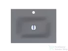 Lunart Timo 600 60x45 cm-es beépíthető öntöttmárvány mosdó túlfolyó nélkül,szürke kvarc 5999123006622