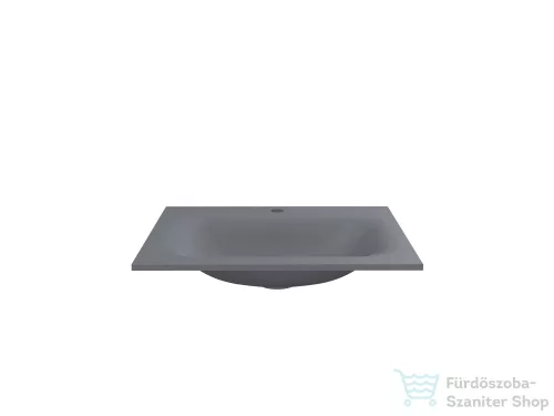 Lunart Timo 600 60x45 cm-es beépíthető öntöttmárvány mosdó túlfolyó nélkül,szürke kvarc 5999123006622
