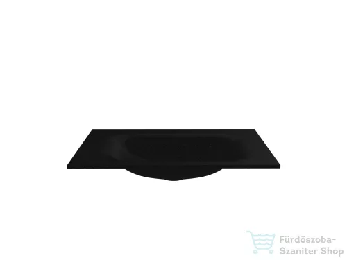 Lunart Timo 700 70x45 cm-es beépíthető öntöttmárvány mosdó túlfolyó nélkül,fekete kvarc 5999123006653