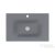 Lunart Timo 700 70x45 cm-es beépíthető öntöttmárvány mosdó túlfolyó nélkül,szürke kvarc 5999123006660