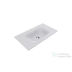   Lunart Timo 800 80x45 cm-es beépíthető öntöttmárvány mosdó túlfolyó nélkül,matt fehér 5999123006684