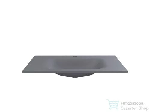 Lunart Timo 800 80x45 cm-es beépíthető öntöttmárvány mosdó túlfolyó nélkül,szürke kvarc 5999123006707