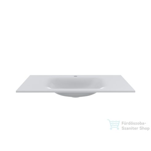 Lunart Timo 900 90x45 cm-es beépíthető öntöttmárvány mosdó túlfolyó nélkül,fényes fehér 5999123006714