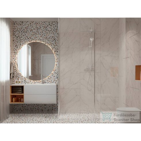 Lunart Timo 900 90x45 cm-es beépíthető öntöttmárvány mosdó túlfolyó nélkül,fényes fehér 5999123006714