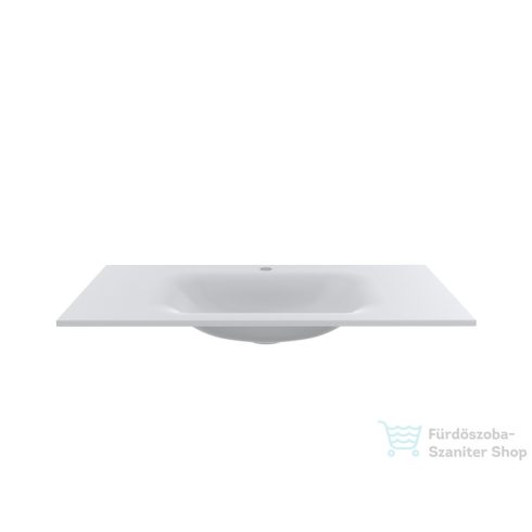 Lunart Timo 900 90x45 cm-es beépíthető öntöttmárvány mosdó túlfolyó nélkül,matt fehér 5999123006721
