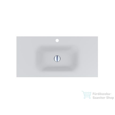 Lunart Timo 900 90x45 cm-es beépíthető öntöttmárvány mosdó túlfolyó nélkül,matt fehér 5999123006721