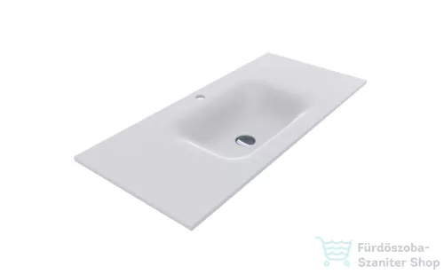 Lunart Timo 1000 100x45 cm-es beépíthető öntöttmárvány mosdó túlfolyó nélkül,matt fehér 5999123006745