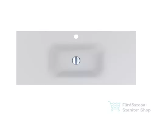 Lunart Timo 1000 100x45 cm-es beépíthető öntöttmárvány mosdó túlfolyó nélkül,matt fehér 5999123006745