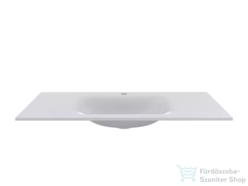 Lunart Timo 1000 100x45 cm-es beépíthető öntöttmárvány mosdó túlfolyó nélkül,matt fehér 5999123006745