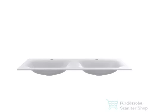 Lunart Timo 1000-2 100x45 cm-es 2 medencés beépíthető öntöttmárvány mosdó túlfolyó nélkül,matt fehér 5999123006769