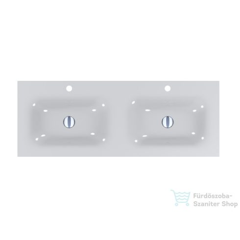 Lunart Timo 1200-2 120x45 cm-es beépíthető öntöttmárvány mosdó túlfolyó nélkül,fényes fehér 5999123006776