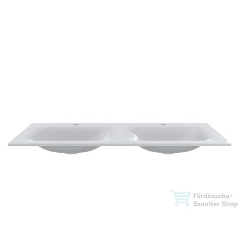 Lunart Timo 1200-2 120x45 cm-es beépíthető öntöttmárvány mosdó túlfolyó nélkül,fényes fehér 5999123006776