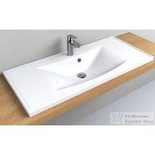   Lunart Tundy 100x45 cm-es beépíthető öntöttmárvány mosdó,fényes fehér 5999123006875