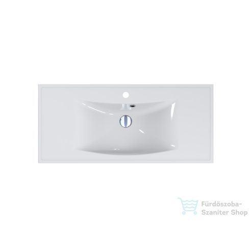 Lunart Tundy 100x45 cm-es beépíthető öntöttmárvány mosdó,matt fehér 5999123006882