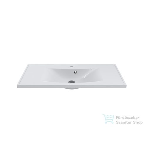 Lunart Tundy 100x45 cm-es beépíthető öntöttmárvány mosdó,matt fehér 5999123006882
