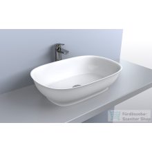   Lunart Liza 60x41,3 cm-es pultra ültethető öntöttmárvány mosdó csaplyuk és túlfolyó nélkül,fényes fehér 5999123006912